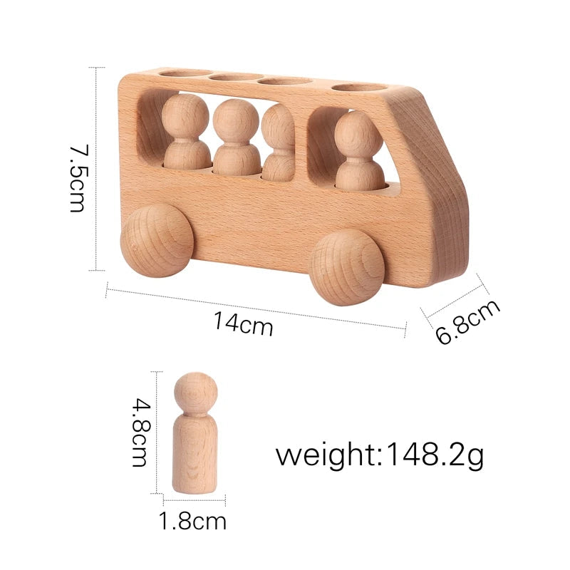 Wooden Train Birthday Toy Montessori Toys Baby Educational Toys Wooden Trolley Baby Learning Toys Number Of Wood Baby's Toys Purest Peak